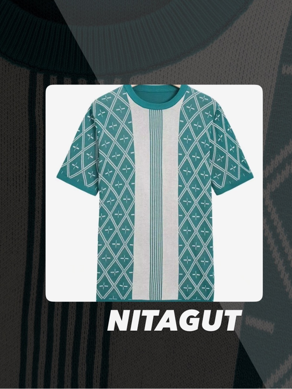 EUC Nitagut Striped & Geo Pattern Sweater